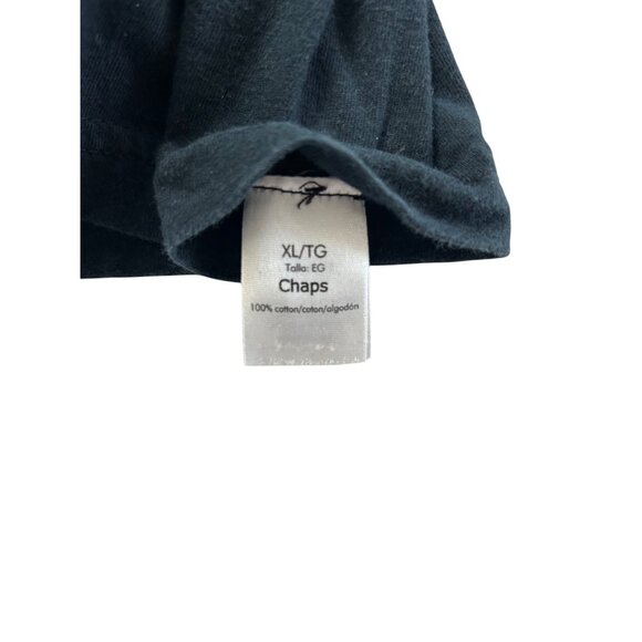 Chaps Mens Silver Anchor Shark Bay Graphic T-Shirt XL 100% Cotton Black faded - Picture 6 of 8